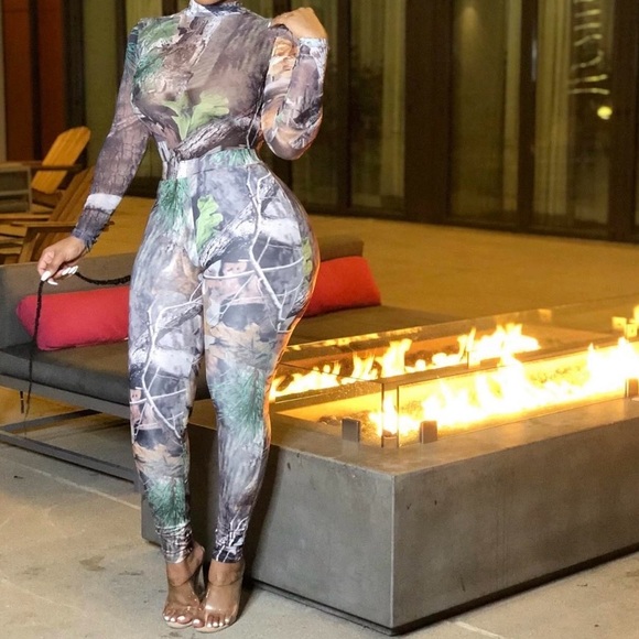 Camouflage Print Jumpsuit - Picture 1 of 1